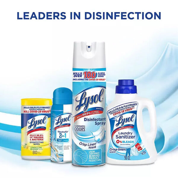 Lysol Disinfectant Spray, Crisp Linen (19 oz., 3 pk.) - Image 3