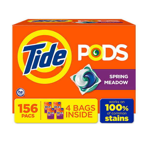 Tide PODS Liquid Laundry Detergent Pacs, Spring Meadow (156 ct.) - Image 2